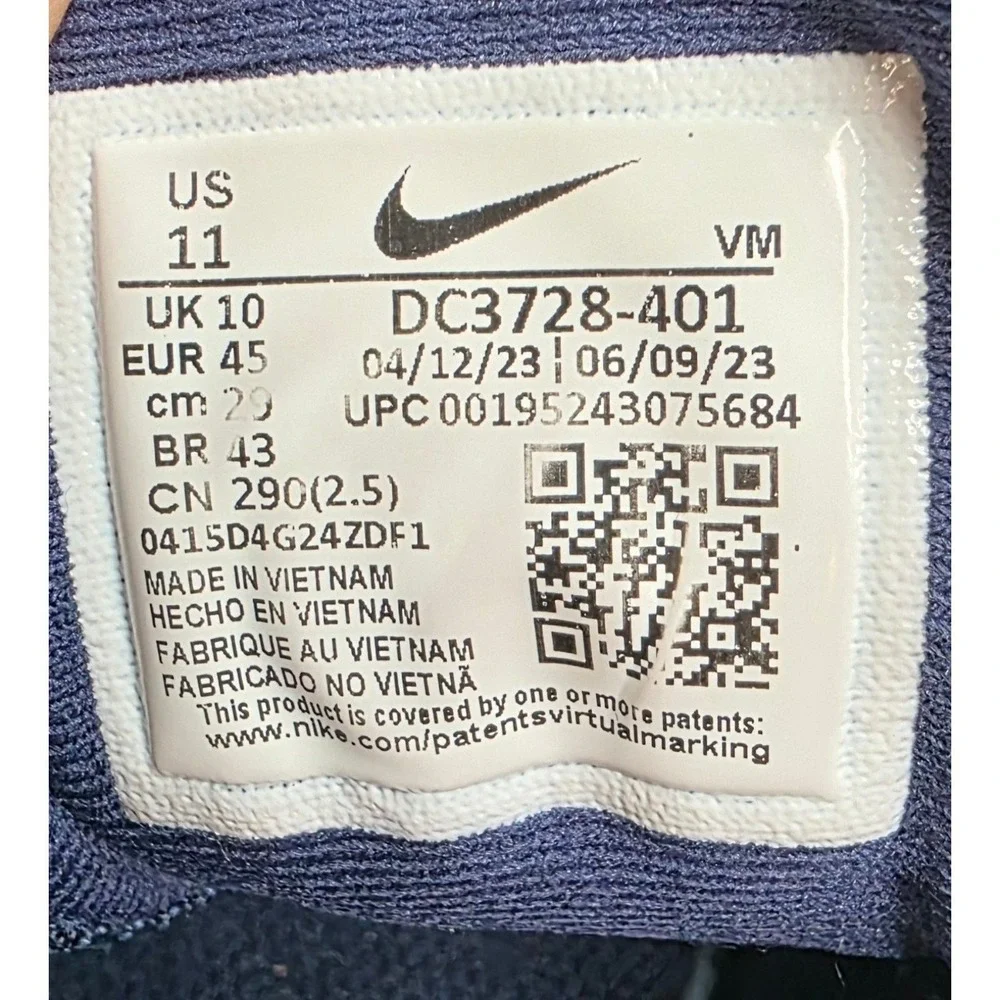 Nike Size 11, LEFT Single SHOE ONLY, Amputee, DC3728 Low-top‎ Navy Blue GUC